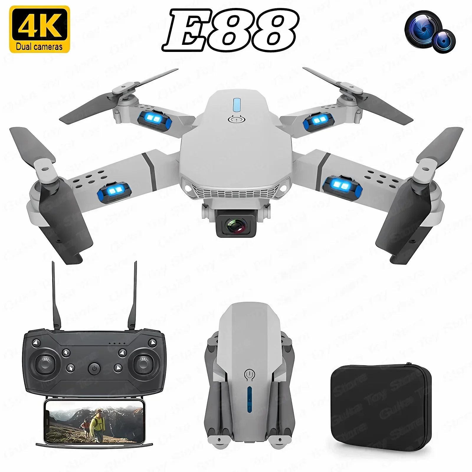 E88 Pro WIFI FPV Drone grandan - Drone Lidar recensione e prezzo